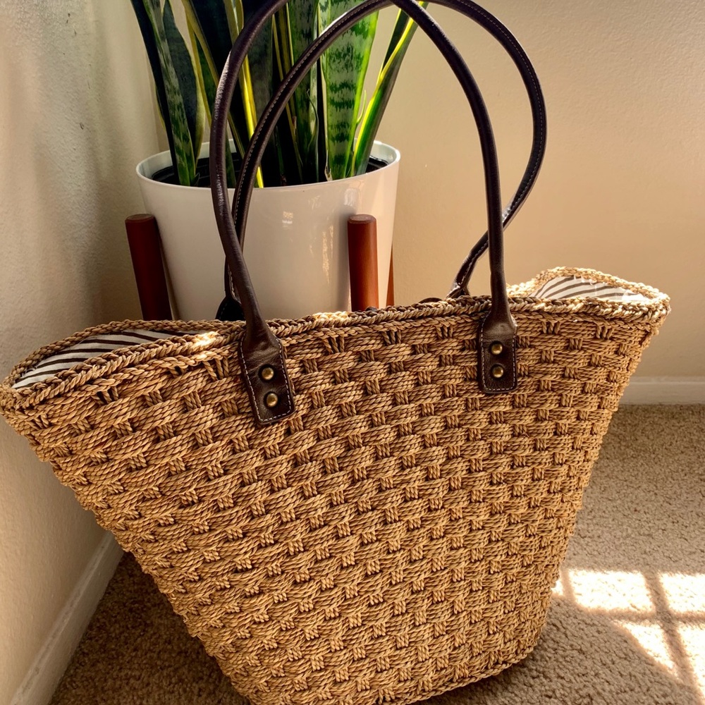 J crew large beach bag
